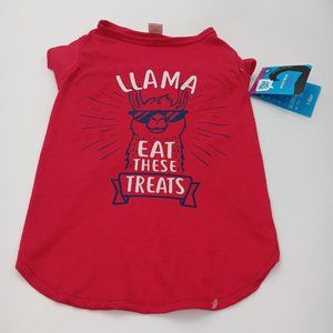 PLAY ON LLAMA EAT THESE TREATS DOG SHIRT  SIZE XL